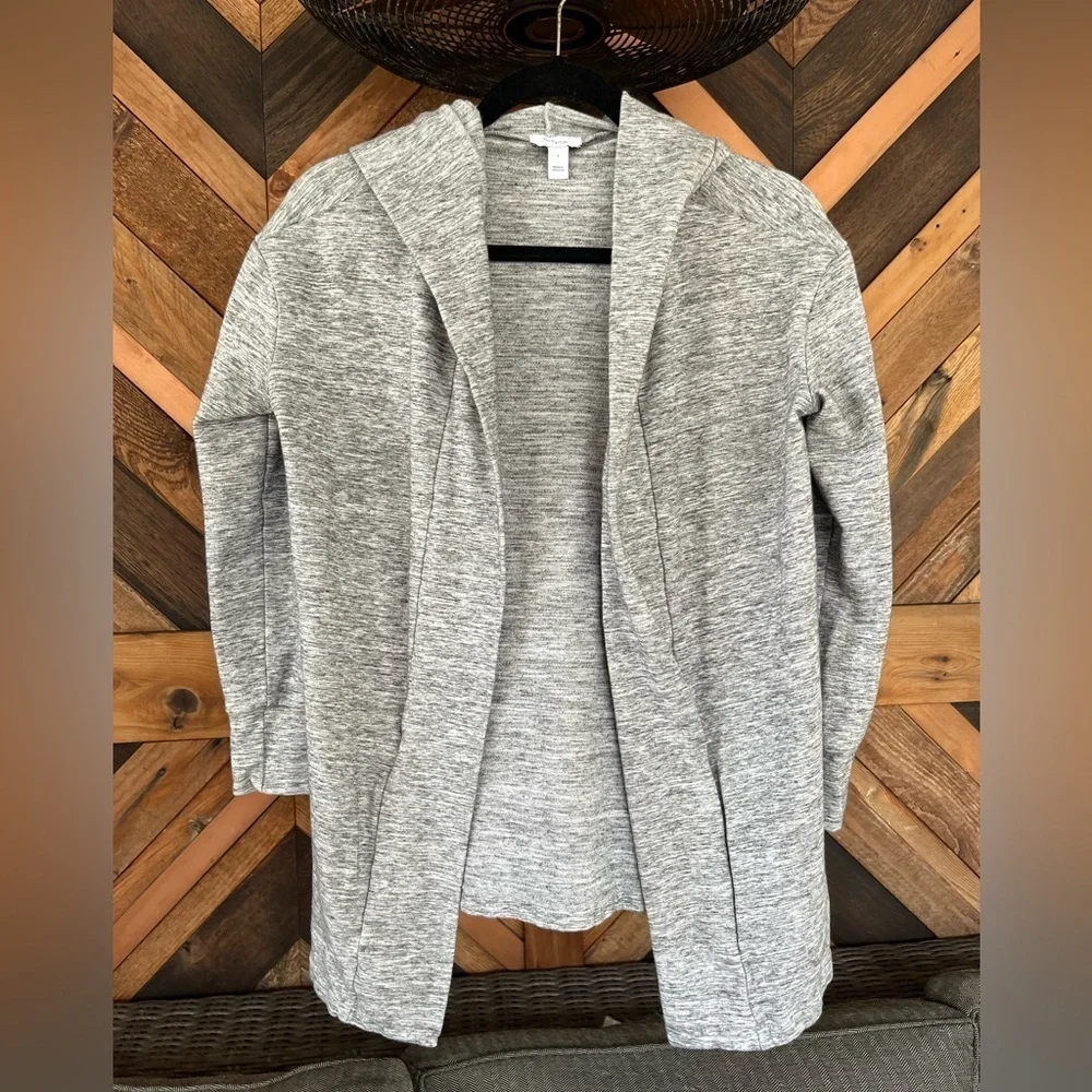 Daily Ritual Women's Cozy Knit Long-Sleeve Hooded Open Cardigan Size Small
